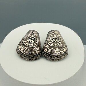 Sarda Sterling Silver Bali Artisan Earrings Omega Back Filigree